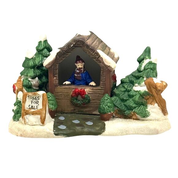 2002 Cobblestone Corners “Trees for Sale” Village Accessory 5″ W Ceramic - Picture 1 of 6